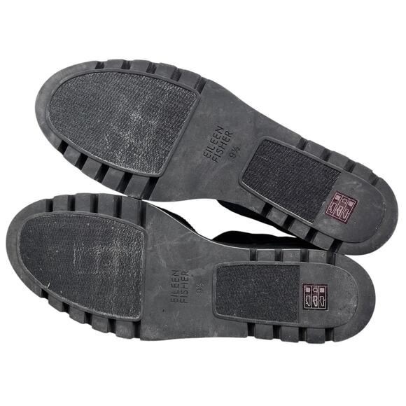 Eileen Fisher Alec Wedge Pump Shoes In Midnight Black Size 9.5 - Picture 9 of 10